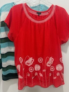 Pair of 2 Talbots Lovely Summer Tops, Size XLP